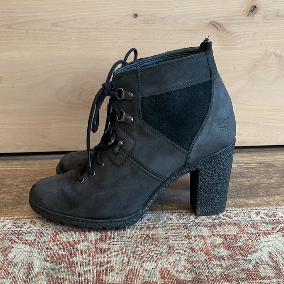 Timberland Glancy Field women’s high heel ankle bootie black size 10 - Picture 3 of 11